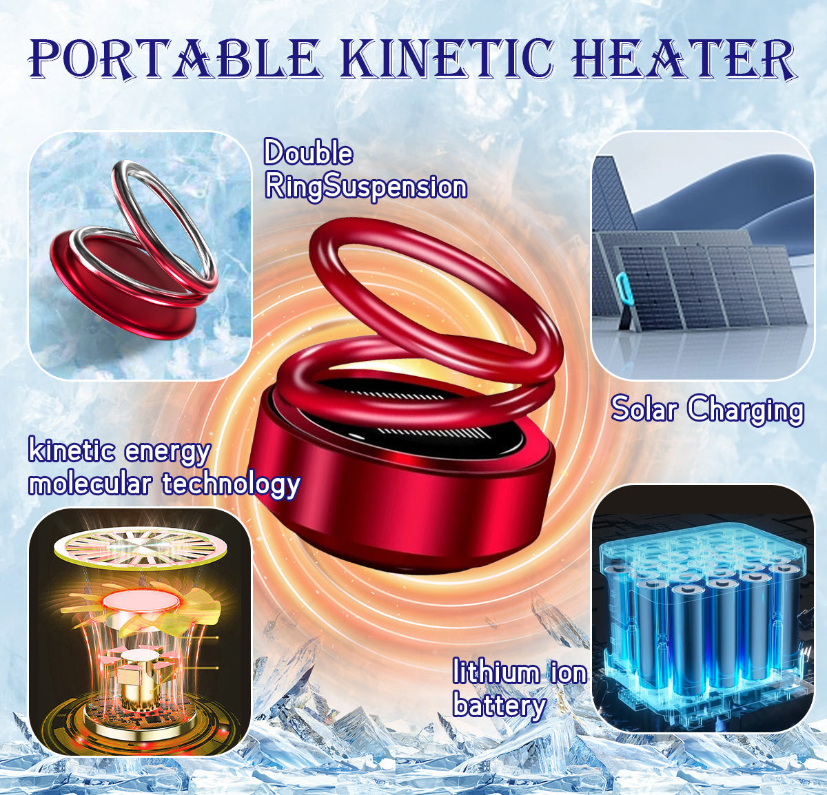 2/4PCS Portable Kinetic Molecular Heater, Kinetic Molecular Heater